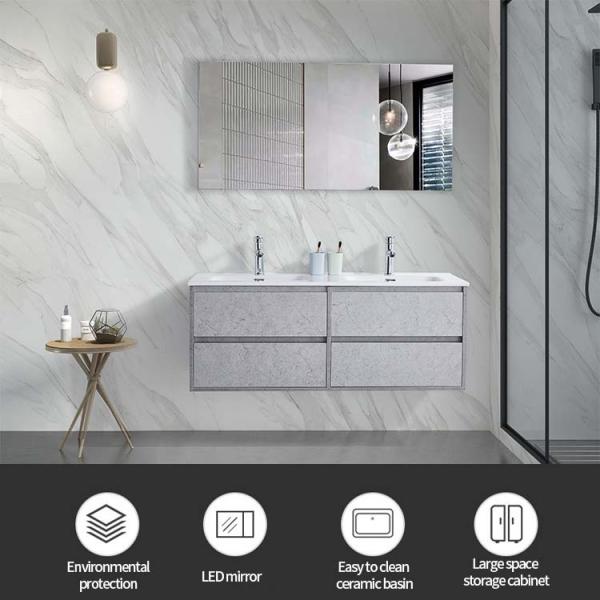 Plywood Led Bathroom Mirror Cabinet Rectangle Unpainted Board Material