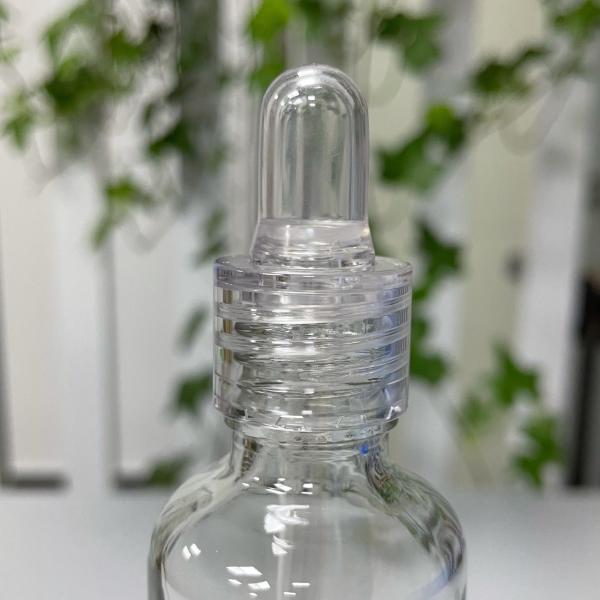 Clear PVC Nipple 24/410 Dropper Transparent PETG Cap For Skincare Oil