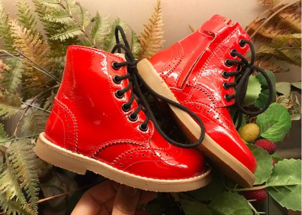 Real Leather Round Toe EU30 Stylish Kids Shoes