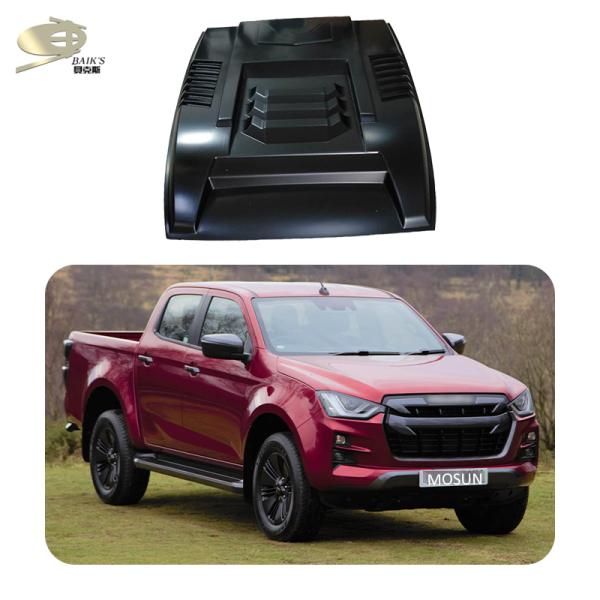 ABS Plastic Engine Hood Cover , 1cm Hood Bonnet Scoop For Isuzu D-Max 2020+