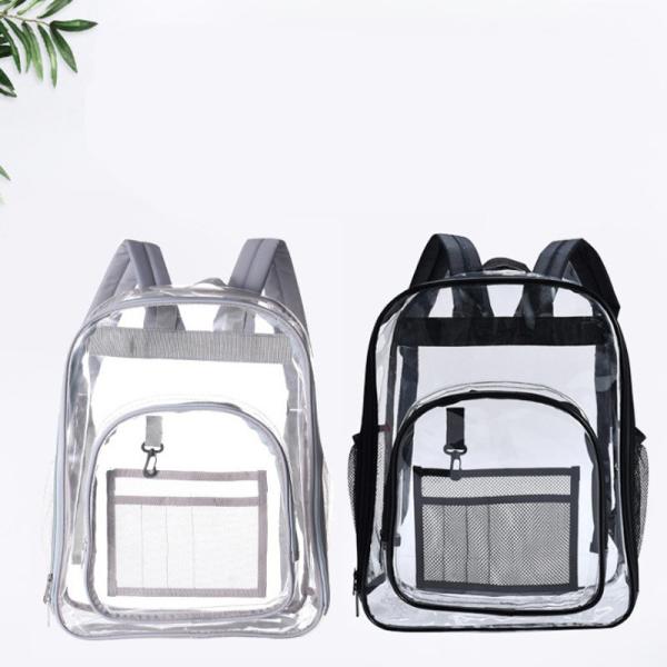 Custom Logo Clear Backpack Heavy Duty Pvc Transparent School Bag Backpack