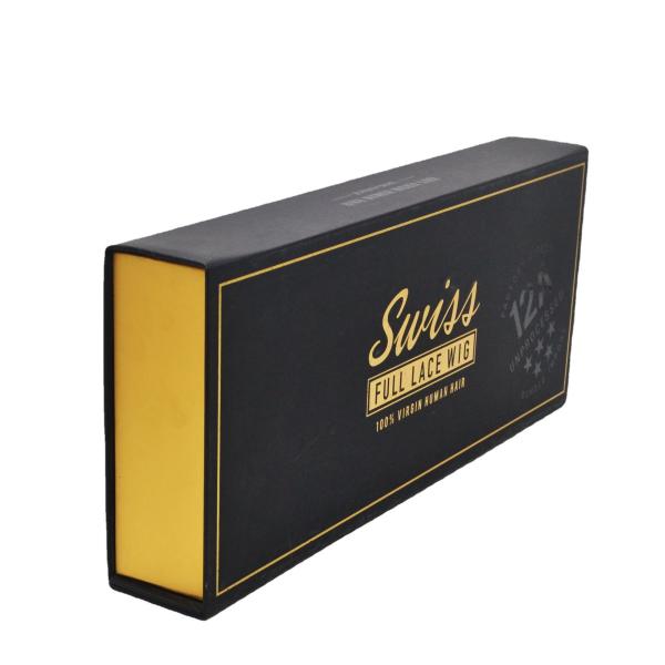 Clamshell cosmetics gift box paper box custom Europe and America rectangular wig box empty box custom printing
