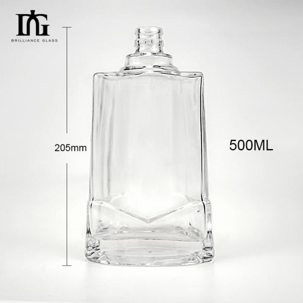 High White Screen Pringting Glass Bottle for Vodka Liquor Wine 375ml 500ml 700ml 1000ml