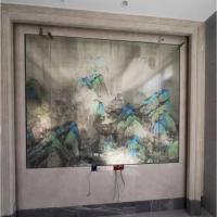 Decoração de parede Temperado Ácido Gravado Vidro Impressão UV Arte espelho