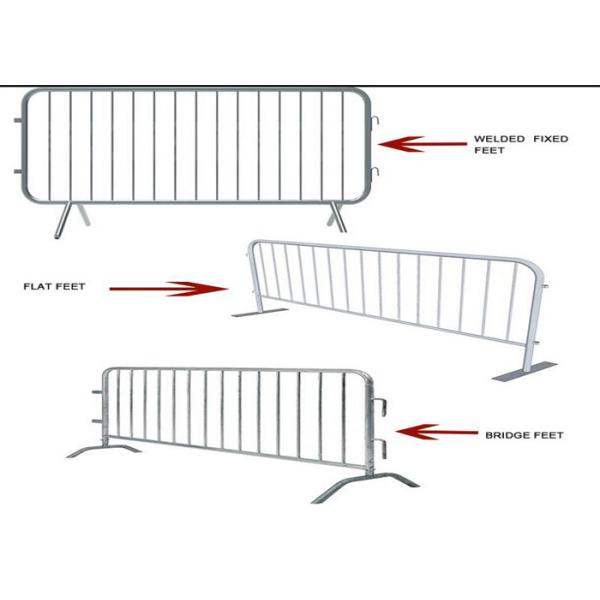 Retractable Steel Barricades Crowd Control / Metal Pedestrian Barriers For Road Safe