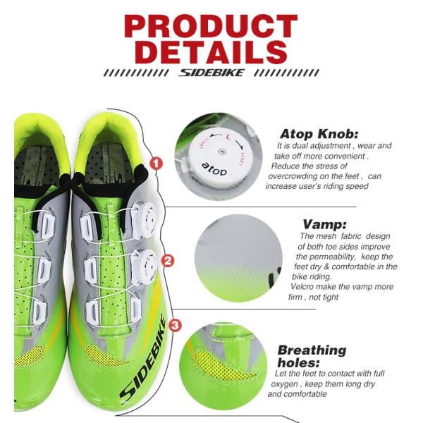 Mesh Breathable Indoor Outside Light Weight  Carbon Cycling Shoes Wearable Resistant