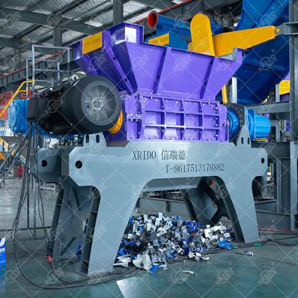 Xrido Double Shaft Industrial Waste Shredder for Metal Plastic Recycling