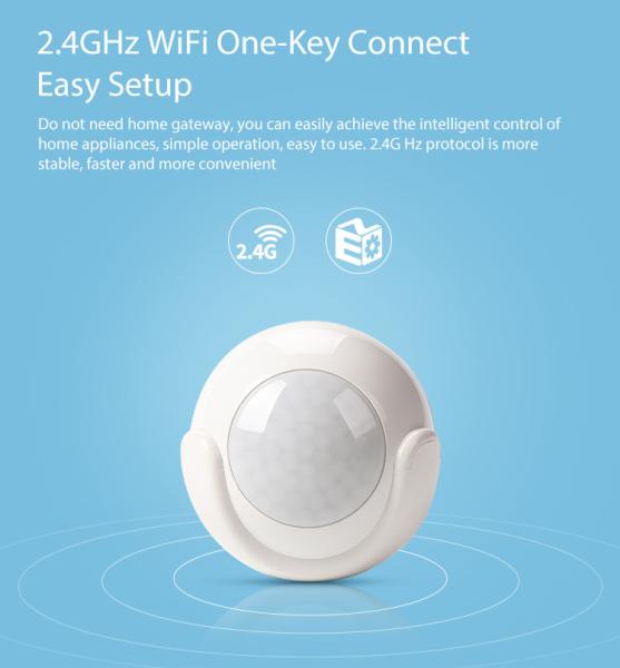 Unique Smart Home Products , Tuya IOT Wireless Pir Motion Sensor FCC Approved