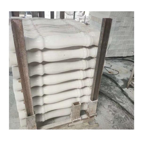 Modern Design White Marble Villa Balcony Column Staircase Handrails in Antique Style