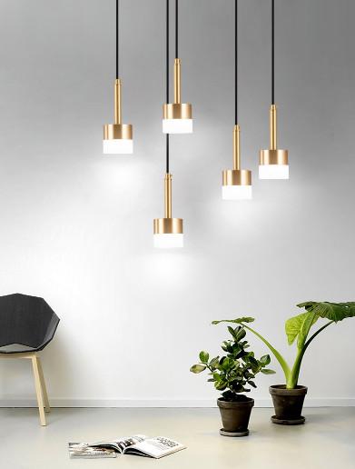 Modern stylish  aluminum + acrylic ceiling lamp Applicable to living room dining room balcony lamp