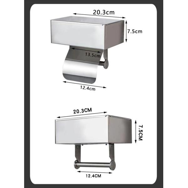 Large Stainless Steel Toilet Paper Dispenser Multifunctional Multipurpose