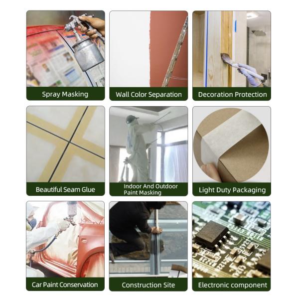 24mm Yellow Masking Tape For Car Heat Resistant And Customized Logo