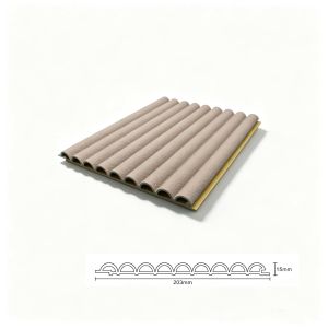 203x15mm Semicircular Arc PVC Fluted Wall Panels Hollow Eco Friendly Interior Cladding Design for Hotel Spaces