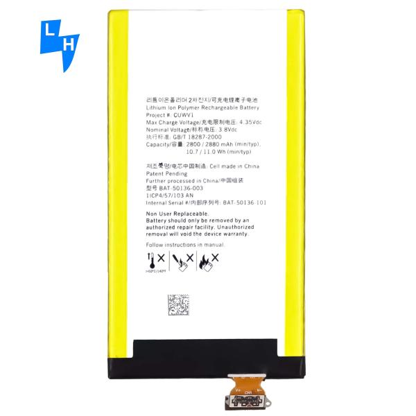 Silver OEM BAT-50136-003 Mobile Phone Battery for BlackBerry Z30 2880mAh