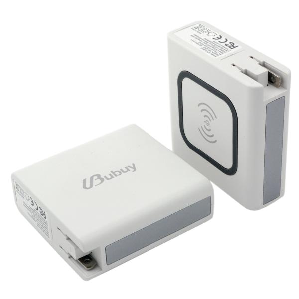 ABS PC 8000mAh 10W PD QC3.0 Wireless Power Bank Charger