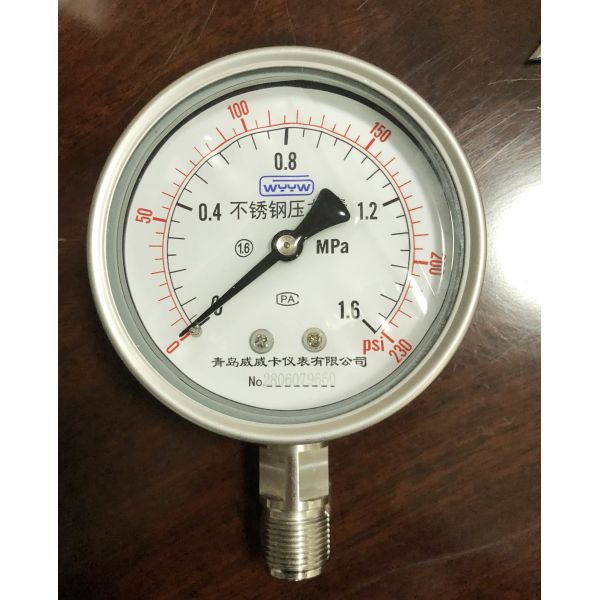 SS316 Construction Weather-Resistant Stainless Steel Pressure Gauge for Medium & High Pressure Ranges