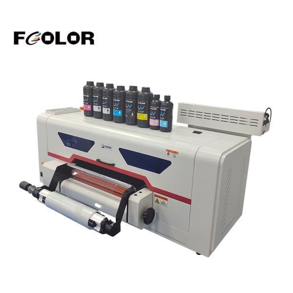FCOLOR New Materials Good Price 30cm 42cm A3 AB Film UV DTF Printing Film Logo Roll to Roll Uv Dtf Printer for Mugs Phone Case