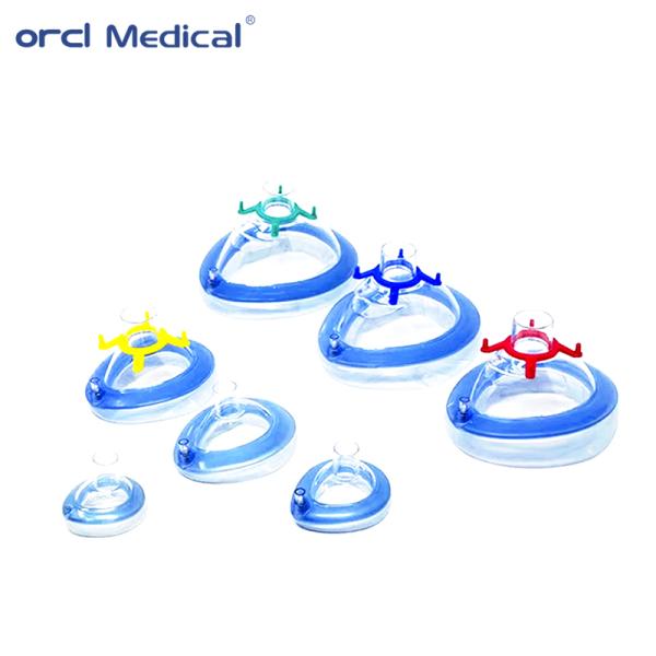 Anesthesiology Consumables Medical PVC Anesthesia Mask With CE ISO FDA For Adult Child Infant