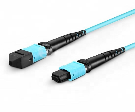 Data Center Solution MTP MPO Cable OM3 Fiber Optic Patch Cord For FTTX