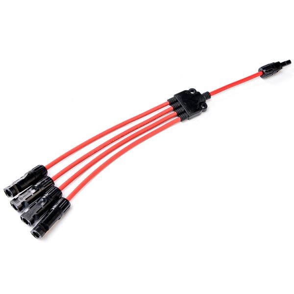 XLPO Insulation 10awg 6mm 1 to 4 Y Type H1z2z2-k Solar Panel Extension Cable 12awg for Sustainable Solar Solutions