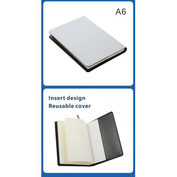 Promotion Sublimation Notebook A5/A6 Glossy/Matte PU Leather Custom Logo Personalized Notebooks for Student Gifts