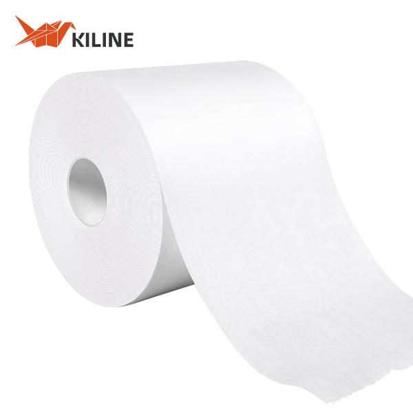 Rouleau géant de papier de nettoyage industriel non tissé OEM absorbant blanc 60 g/m²