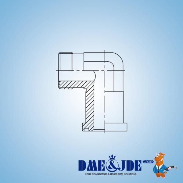 DAOF59334 90° Forged Elbow ORFS Male Hydraulic Flange Durability