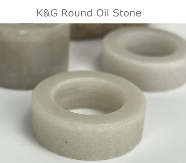 Round oil stone, Sharpening stone, Polishing stone, Lapping stone for Knife edge honing