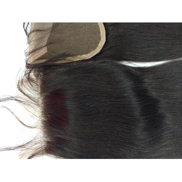 Factory Free Shipping Hot  Sell Unprocessed Natural Color 1B#  Knot Bleached Three Part 4*4inch Lace Closure Silky