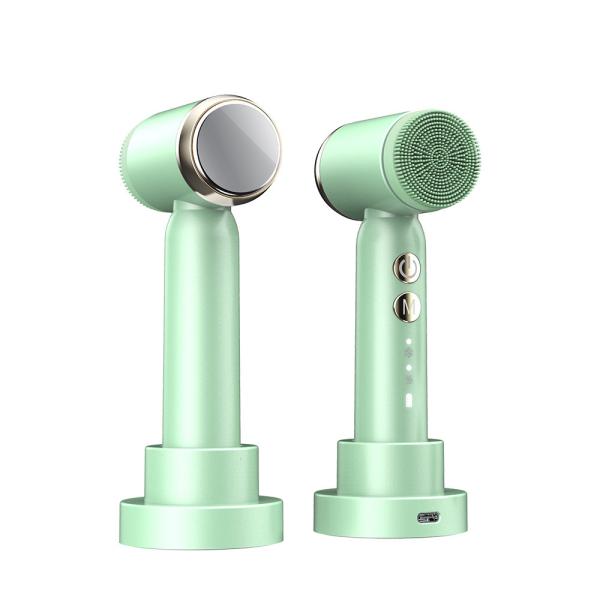 1000mAh Rechargeable Facial Cleansing Brush Green Waterproof Electric Cleansing Brush