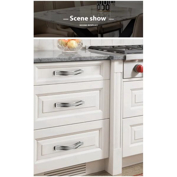Wholesale Zinc Alloy Furniture Handle Easy Install for Cupboard Closet Drawer & Door-for Bedroom Wardrobes Dressers & Cabinets