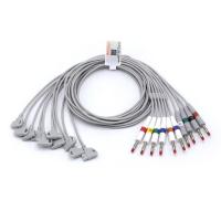 10 Leads fios de ECG reutilizáveis, cabo de ECG multifuncional compatível com PH