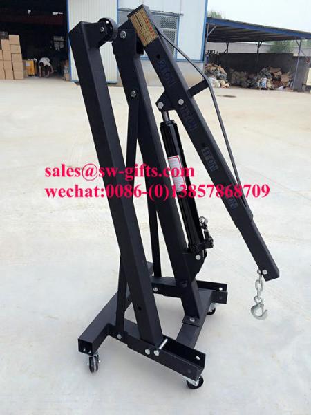 Folding Manual Hydraulic Cherry Picker Engine Crane Shop Press Hoist Lift 0.5T-3T