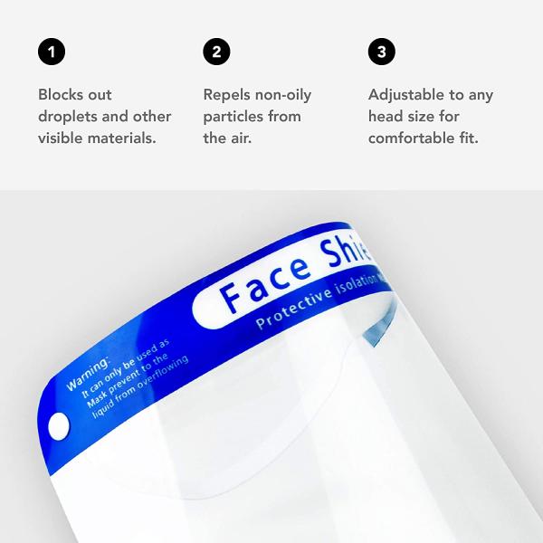 Anti Fog Disposable Face Shield , 32*22cm Medical Face Shield Single Use