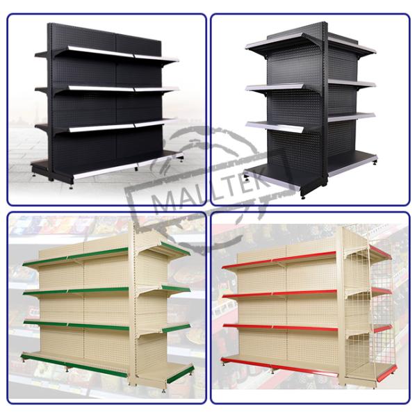 Коммерческий перфорированный супермаркет гондола полки с двумя сторонами для торгового центра