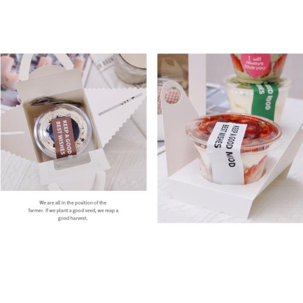 Copo de sorvete de sobremesa transparente Mini Copo de bolo Embalagem Copas de plástico com tampa