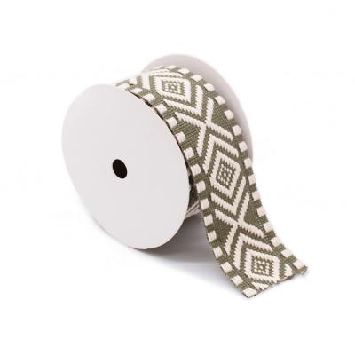 Guarnição da fita do jacquard do poliéster de matéria têxtil 4cm da casa