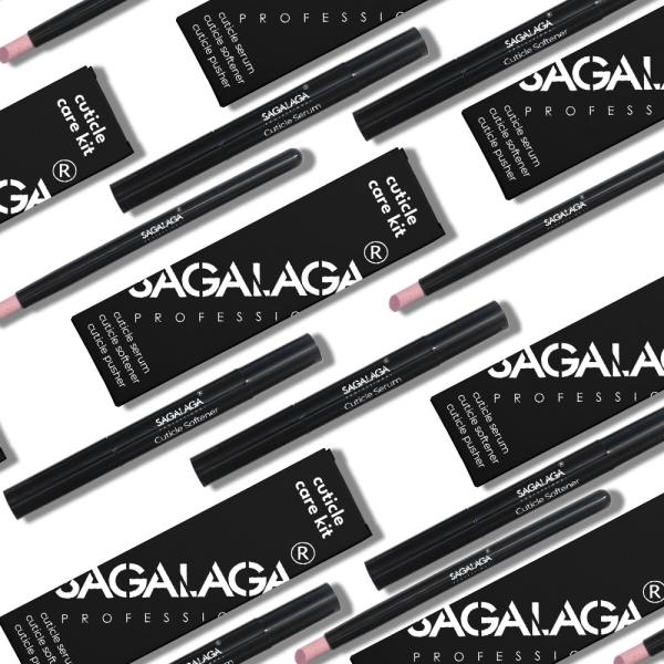 SAGALAGA Black Nail Cuticle Oil Twist Pen With Softener Pusher Manicure Tools for Cuticles Fast Drying Nail Treatment