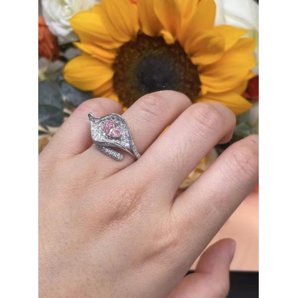 Lab Grown Diamond Rings Certified Pink Pear Loose Diamond for Custom-Made Jewelry IGI Certified VS2-VVS1