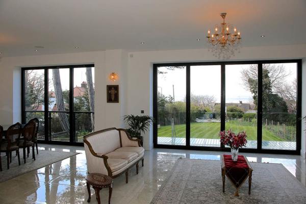 Durable Aluminium Sliding Glass Doors Anodized Surface Finishing Sliver Color pocket slide door,room sliding door cheap