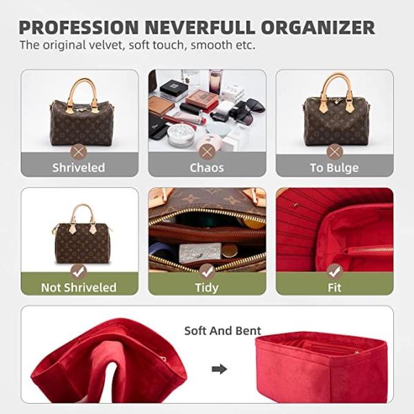 Metal Zipper Neverfull Mm Gm Bag With 3 Interior Pockets