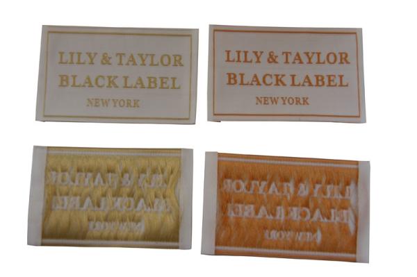 50D Polyester Yarns Clothing Woven Labels custom color size For Clothes / Gifts