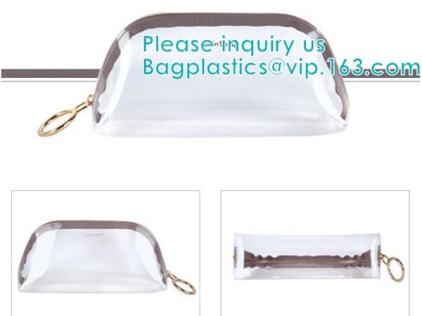 cylinder zip PVC tube bag with hang hook for storage underwear portable PVC makeup bags, Plastic Tube Cylindrical PVC pa