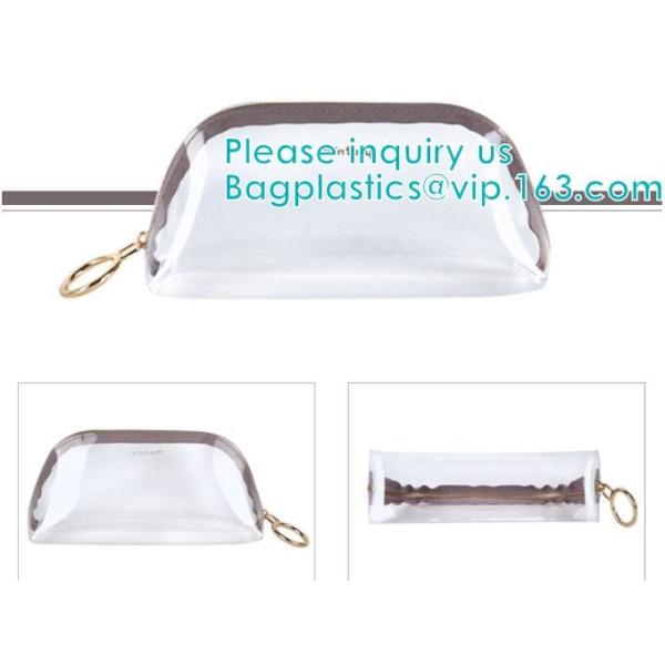 cylinder zip PVC tube bag with hang hook for storage underwear portable PVC makeup bags, Plastic Tube Cylindrical PVC pa