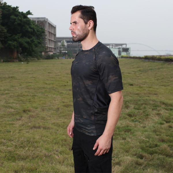 Men's Camouflage Tactical Combat Shirt Quick Dry Outdoor Sports