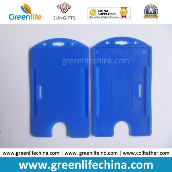 White Hard Plastic ID Card Holder Pouch for Business Cards
