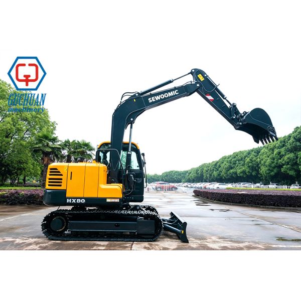 HX80G 8 Ton Compact Hydraulic Excavator For Urban Construction Trenching Landscaping Projects