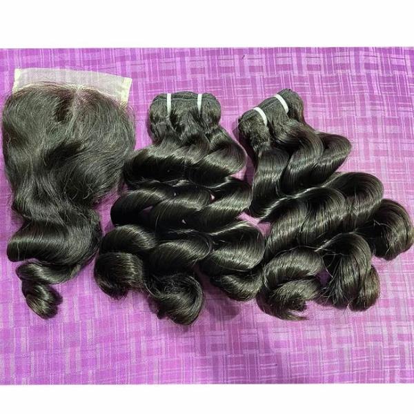 Virgem Super Duplo Cabelo Humano Funmi Bouncy Curls 12A Grau