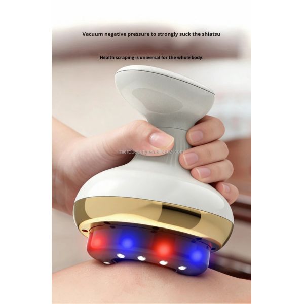 Electric Vacuum Cupping Massager with 9 Level Red & Blue Light Heating Therapy Smart Vacuum Body Sculpting Massager