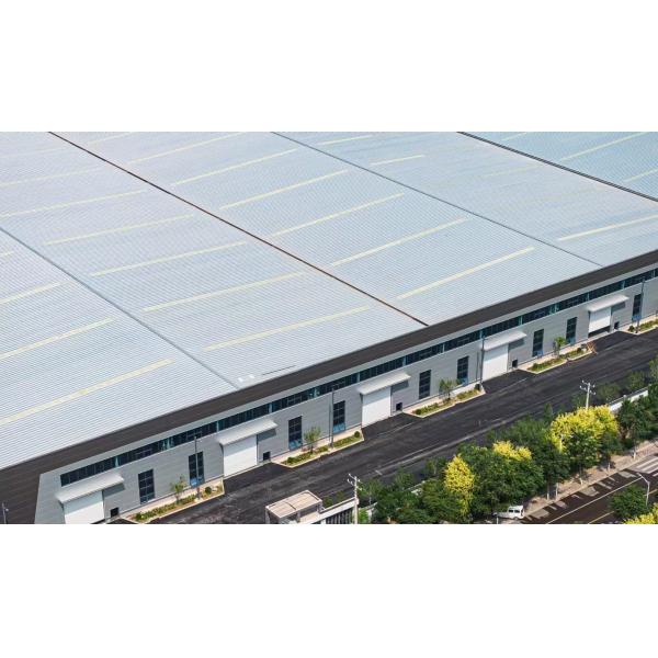 Moderno pré-fabricado estrutura de aço Edifício de oficina com painel de sanduíche e cortina de vidro